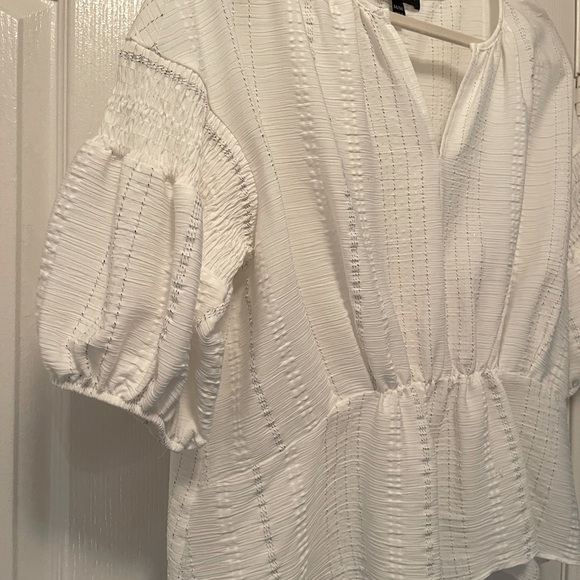 Banana Republic white/silver top. - Picture 2 of 4